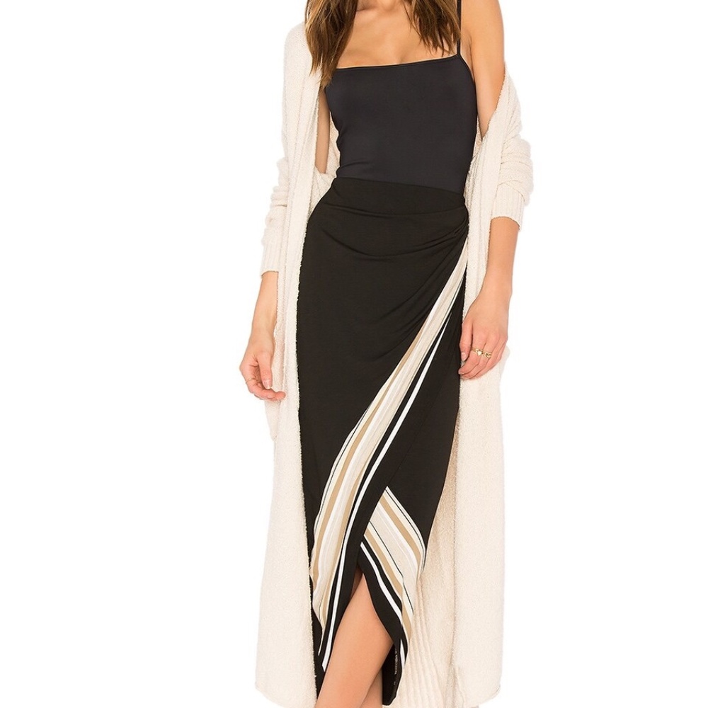 SEXY Bailey 44 Harissa Skirt in Black with Tan stripes  Size